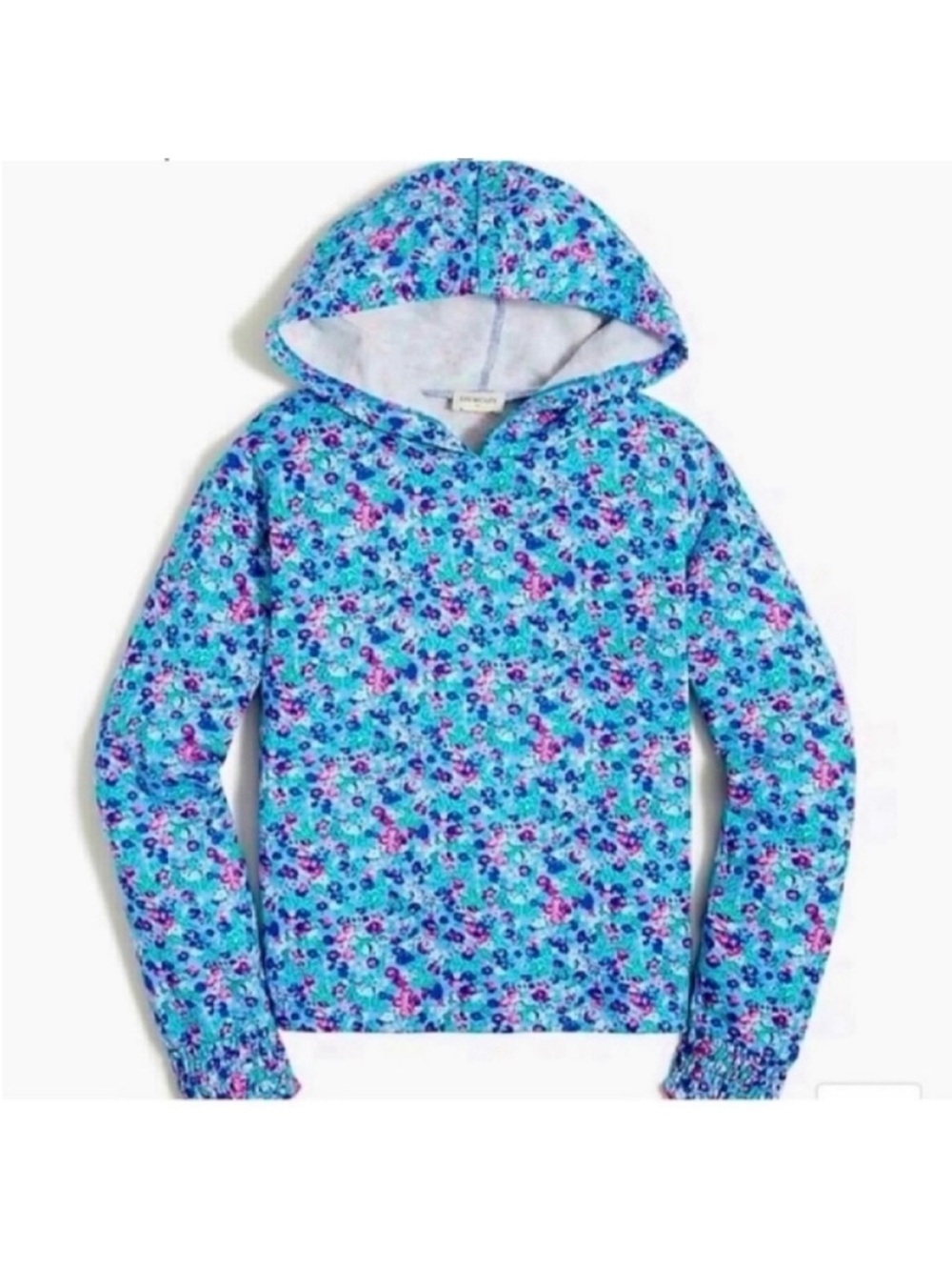 🆕- J. Crew Crewcuts Girls Floral Full Zip Hoodie Size: 4-5